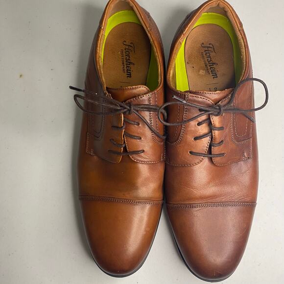 Florsheim Brown Oxford Mens Dress Shoes Leather Comfort Tie 14EEE Wide Office - Picture 10 of 16